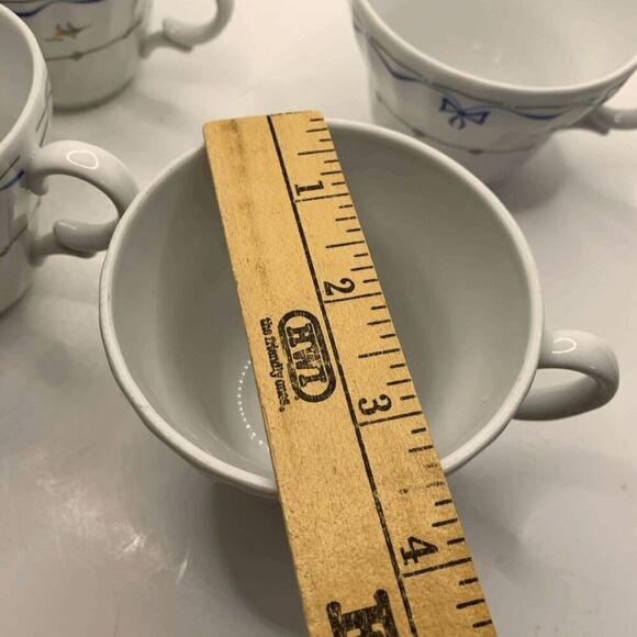 Ribbons and Bows 4 English Tea Cups - 1984 Royal Worcester - Picture 5 of 8